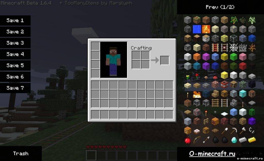 Мод TooManyItems для minecraft 1.5.2