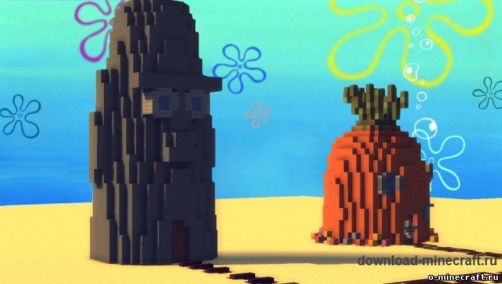 карта на Губка Боб Майнкрафт 1.9