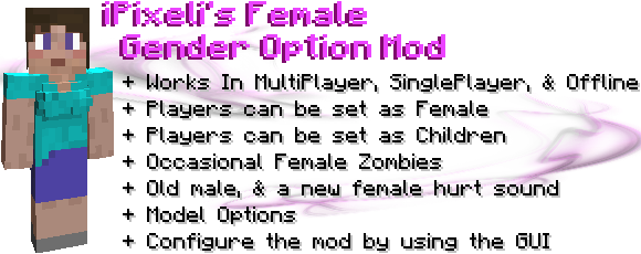 Ipixeli's Female Gender Option Mod