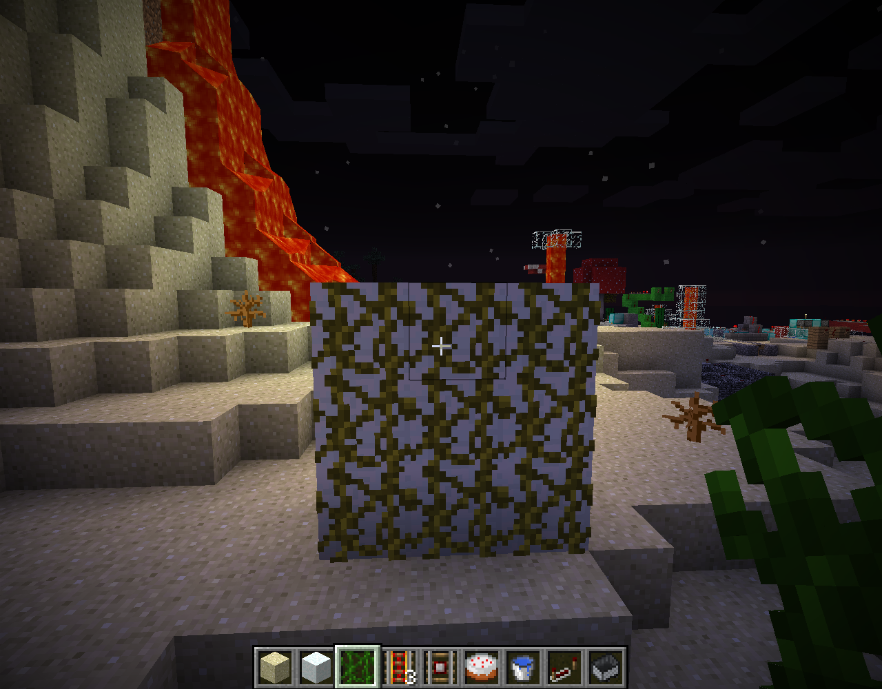 Как сделать висячий песок в minecraft