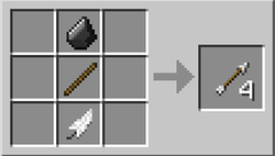 Как сделать стрелы в Minecraft
